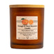 a brown candle with a label Orange_Clove_Beeswax_Candle_14oz